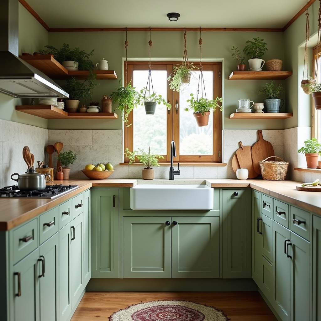 green kitchen decor 29