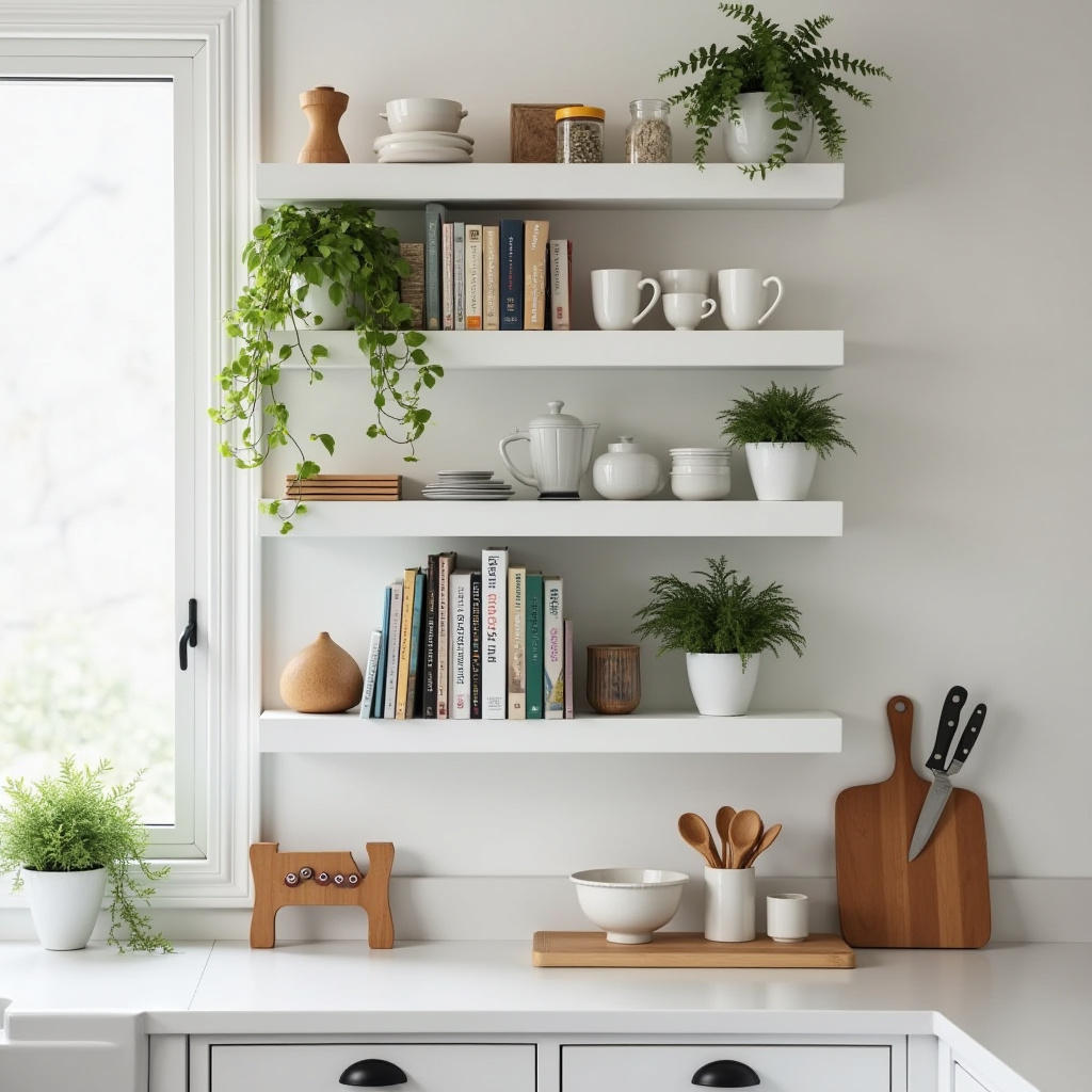 kitchen bookshelf ideas 23