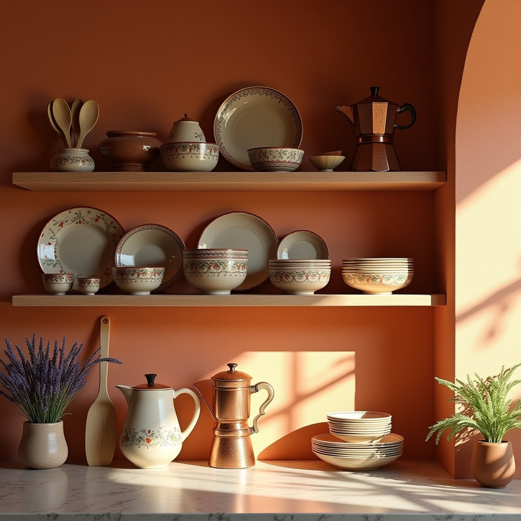 kitchen shelf decor ideas 11
