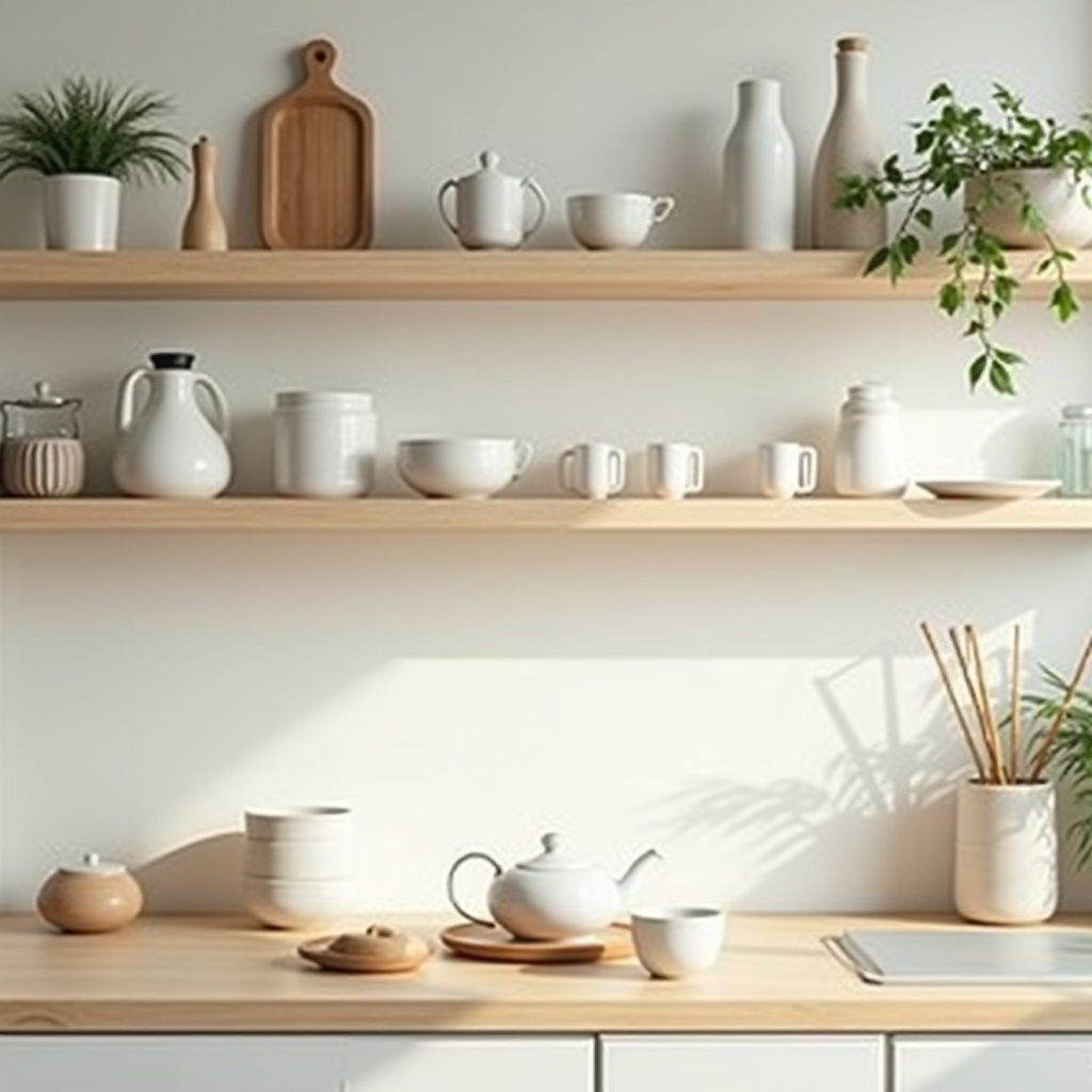 kitchen shelf decor ideas 16