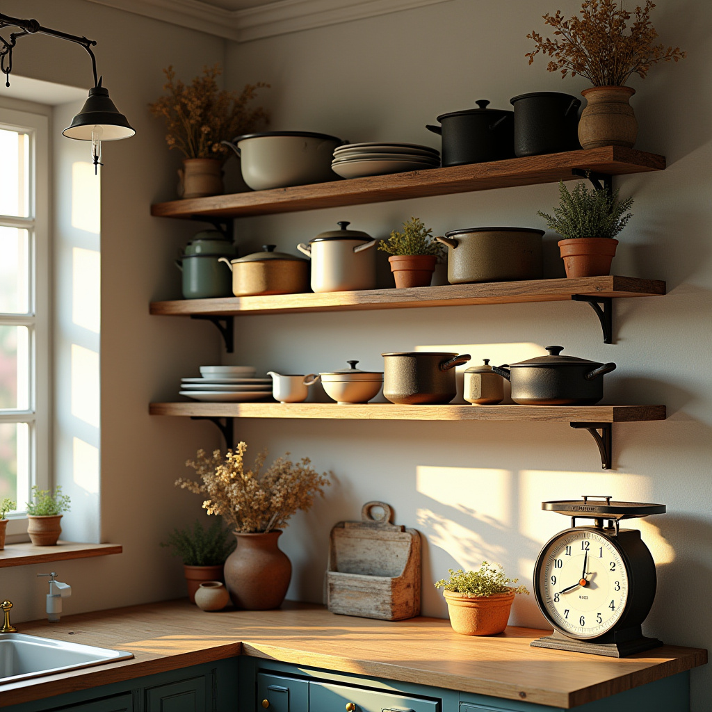 kitchen shelf decor ideas 17