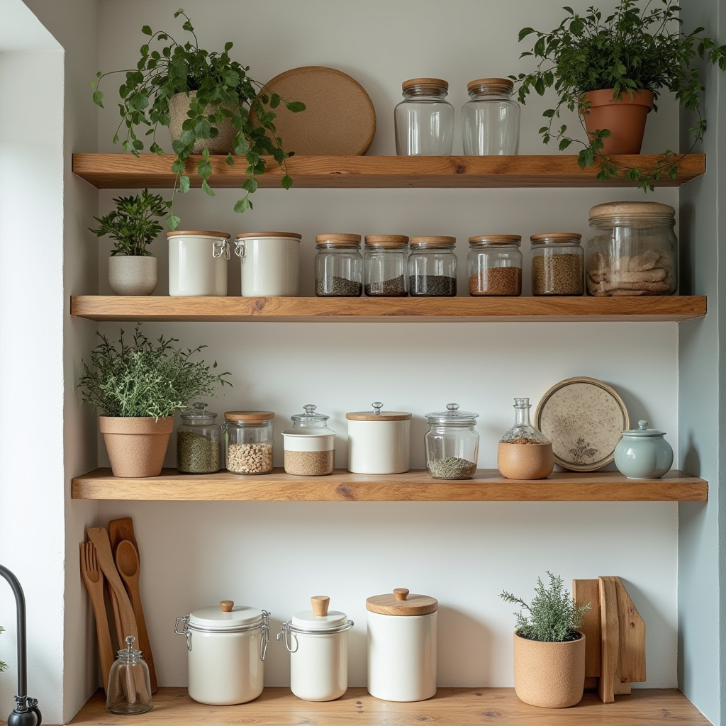 kitchen shelf decor ideas 23