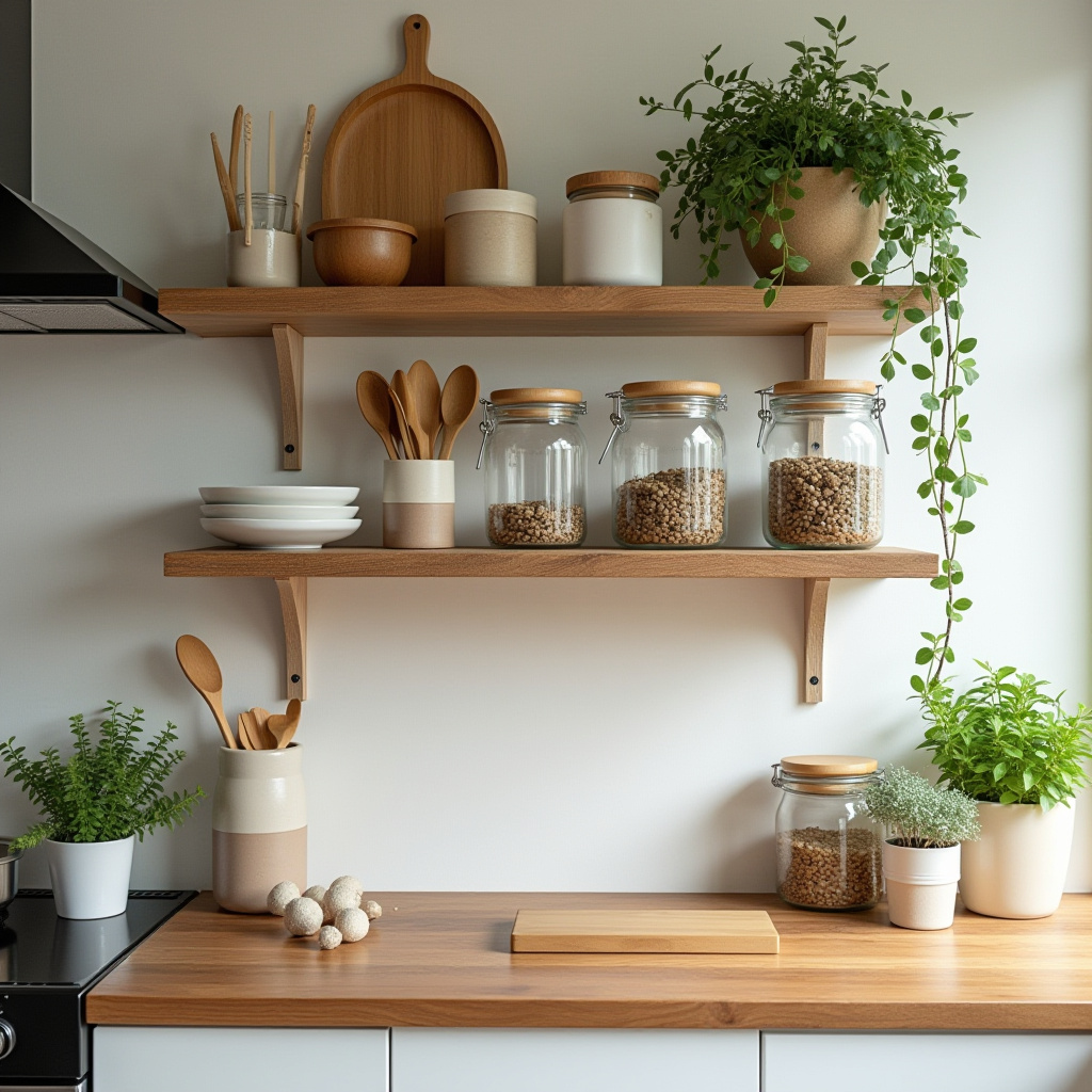 kitchen shelf decor ideas 24