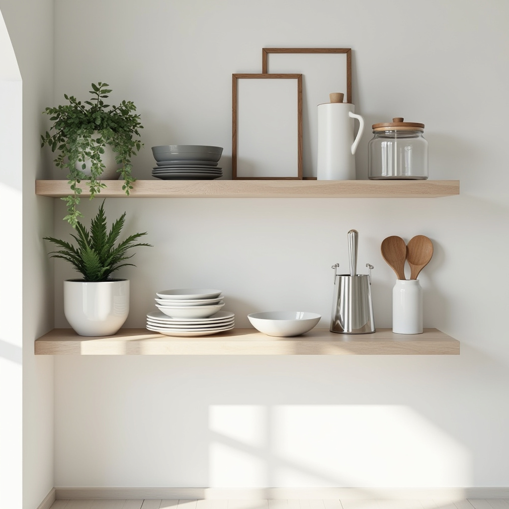 kitchen shelf decor ideas 29