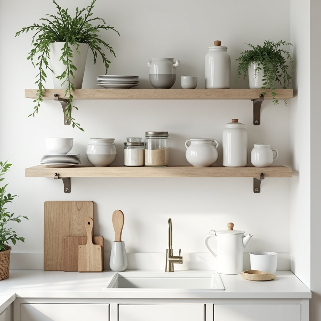 kitchen shelf decor ideas 30