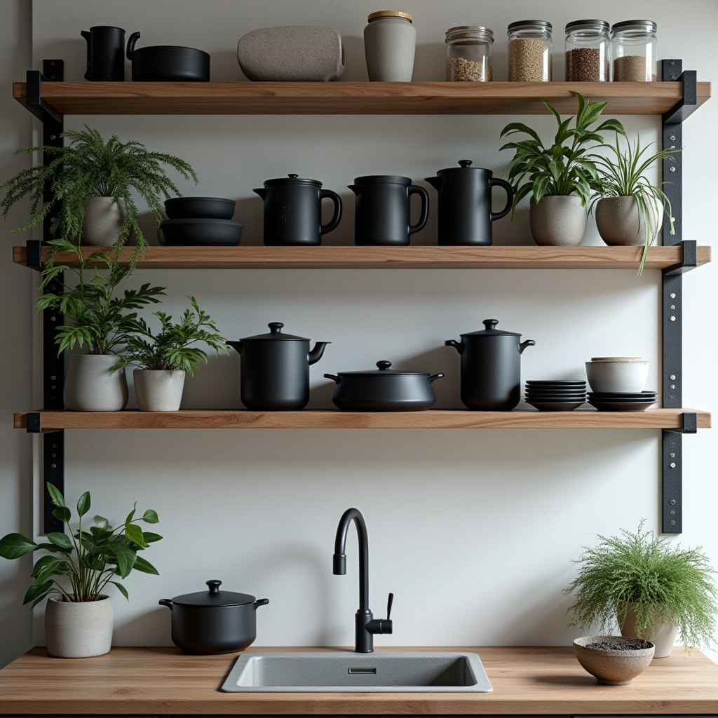 kitchen shelf decor ideas 37