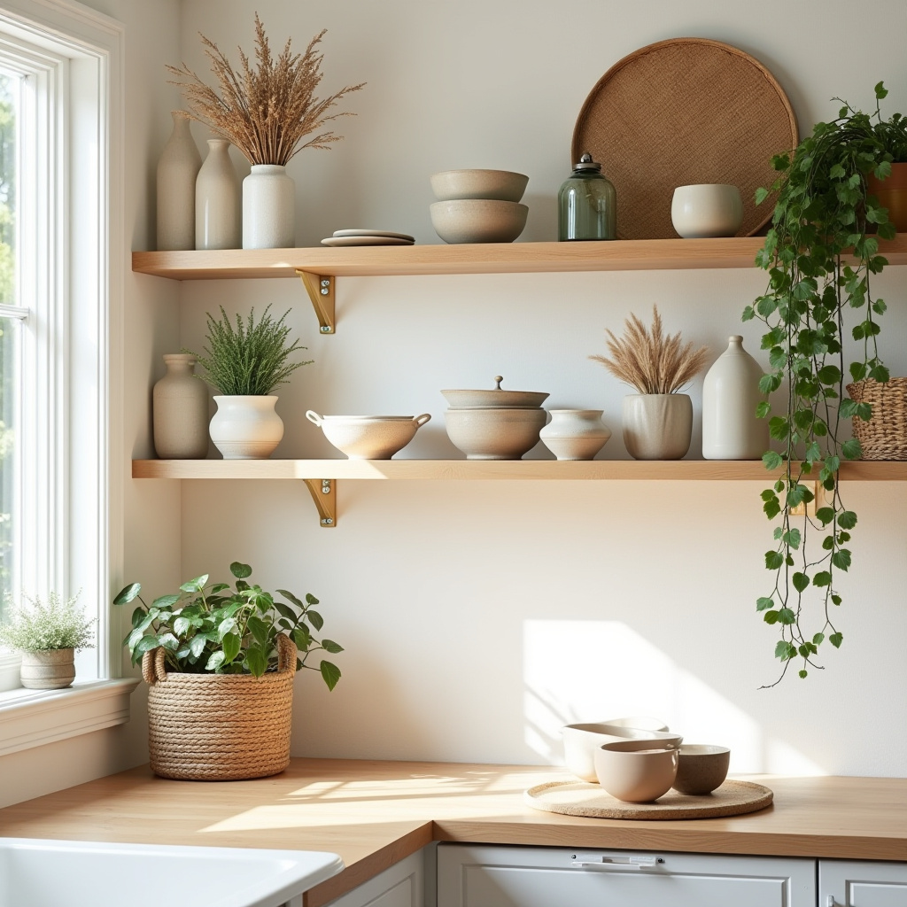 kitchen shelf decor ideas 39