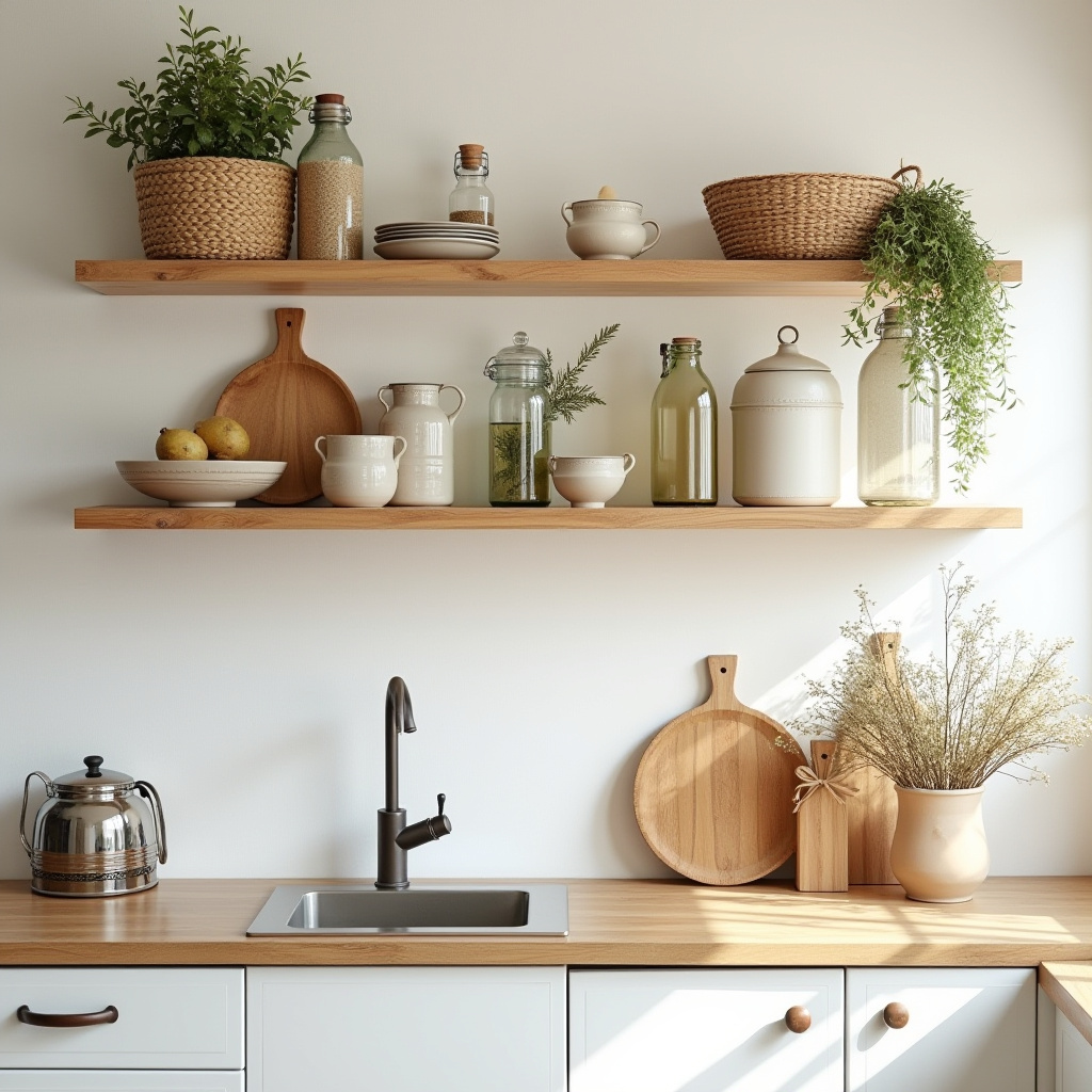 kitchen shelf decor ideas 40