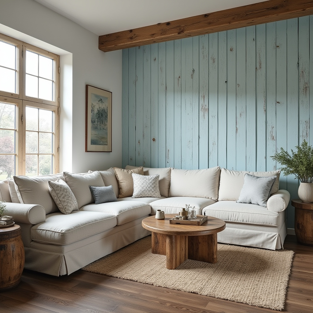 light blue accent wall living room 20