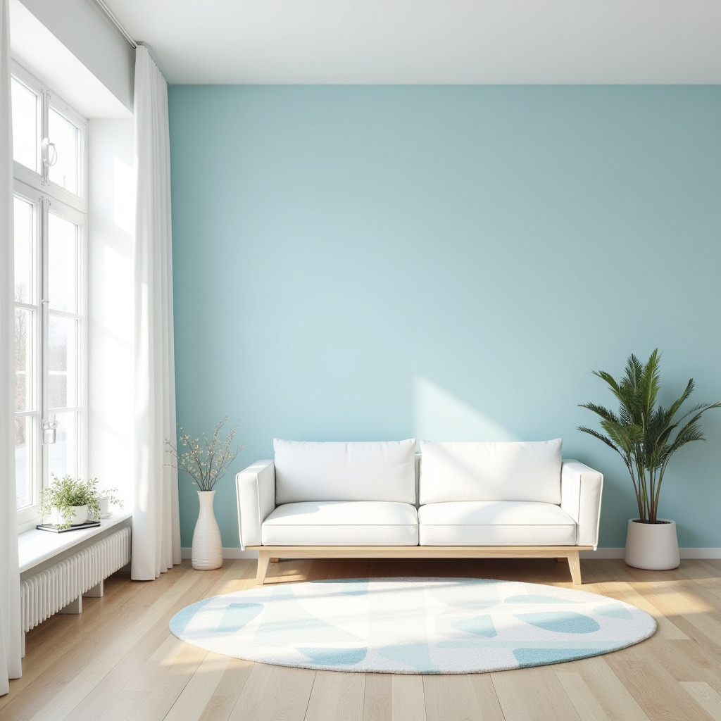 light blue accent wall living room 31
