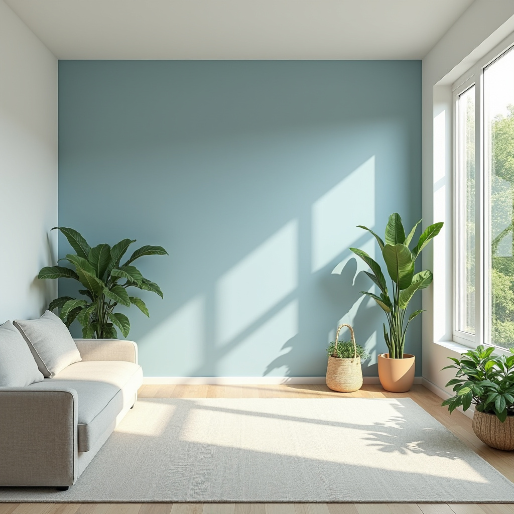 light blue accent wall living room 39