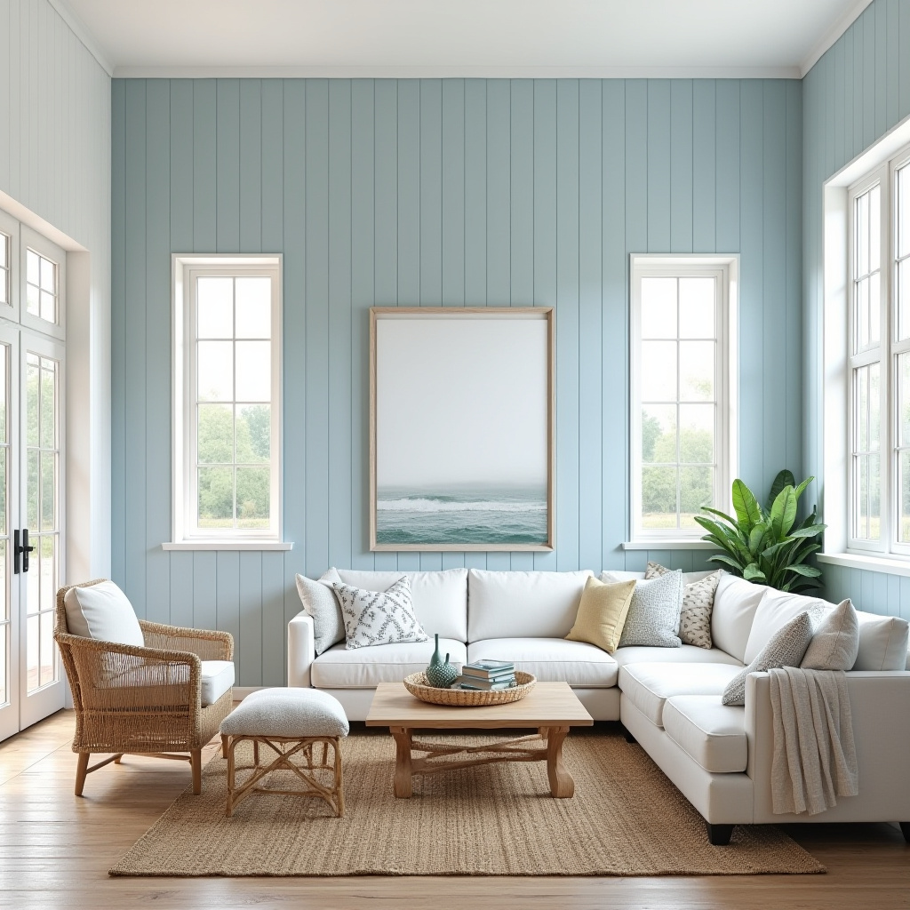 light blue accent wall living room 5