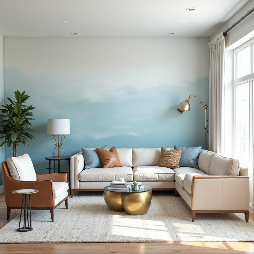 light blue accent wall living room 9