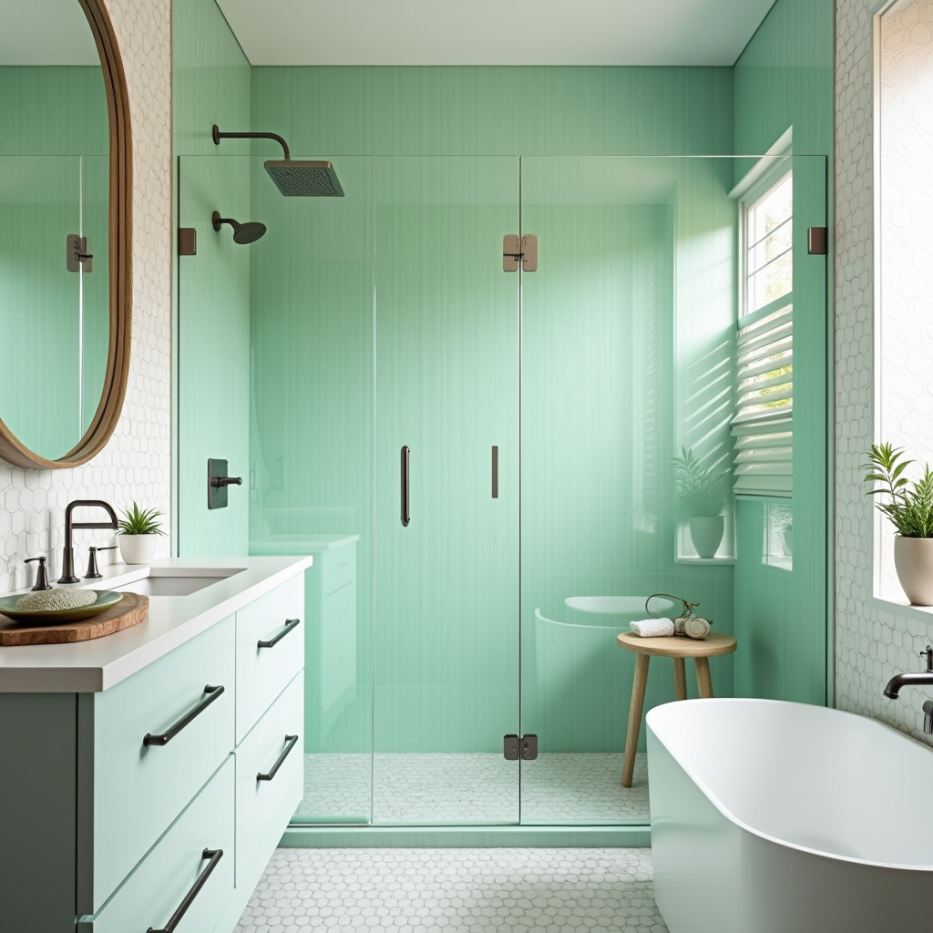light green bathroom ideas 36