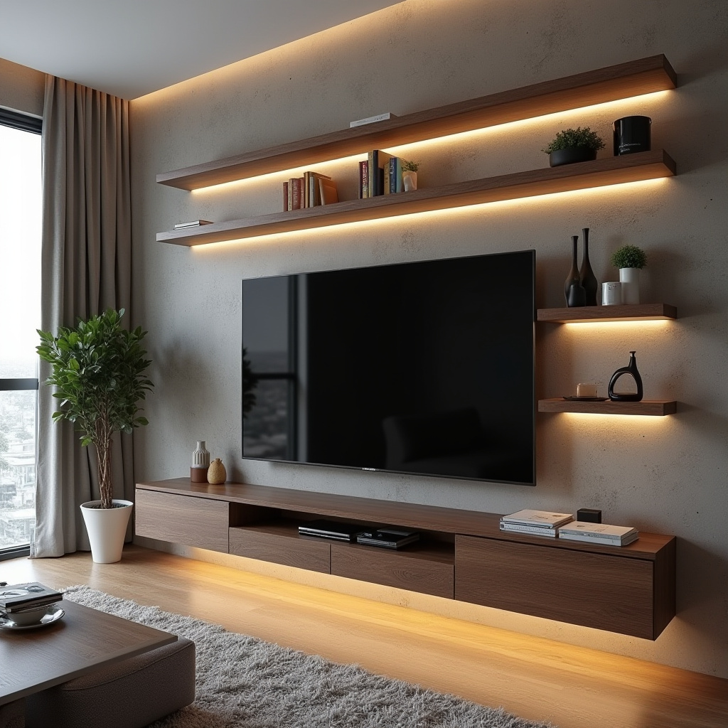 living room tv wall ideas 1