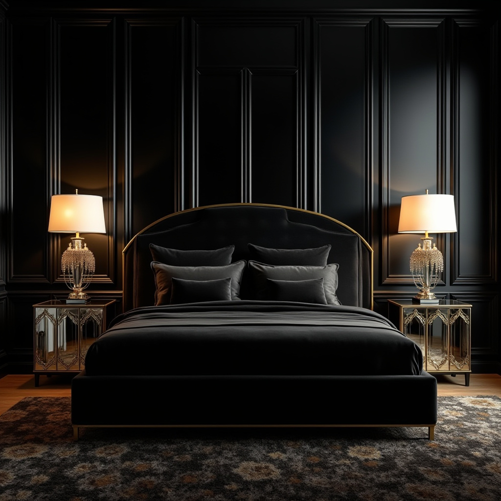 luxury black bedroom 14