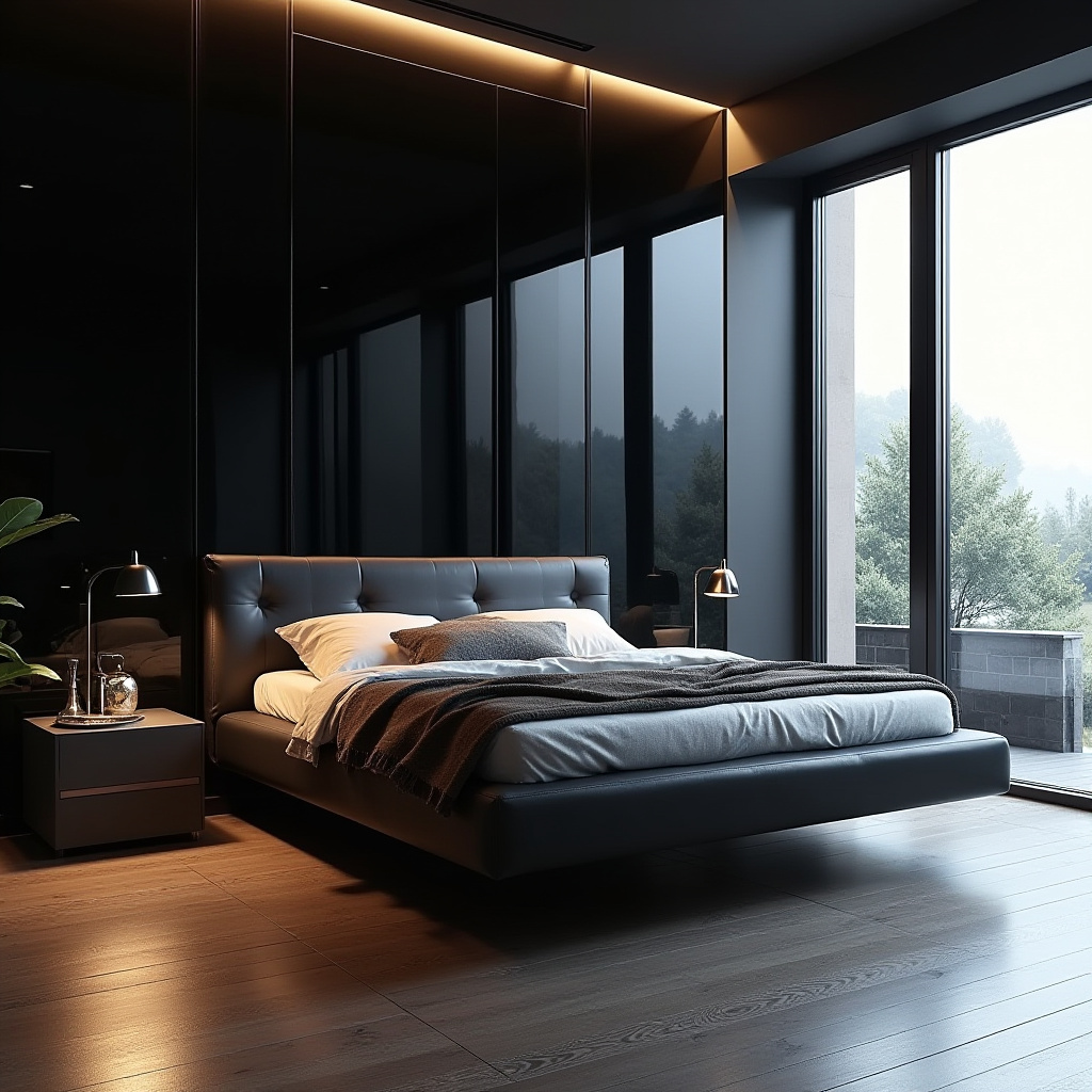 luxury black bedroom 23