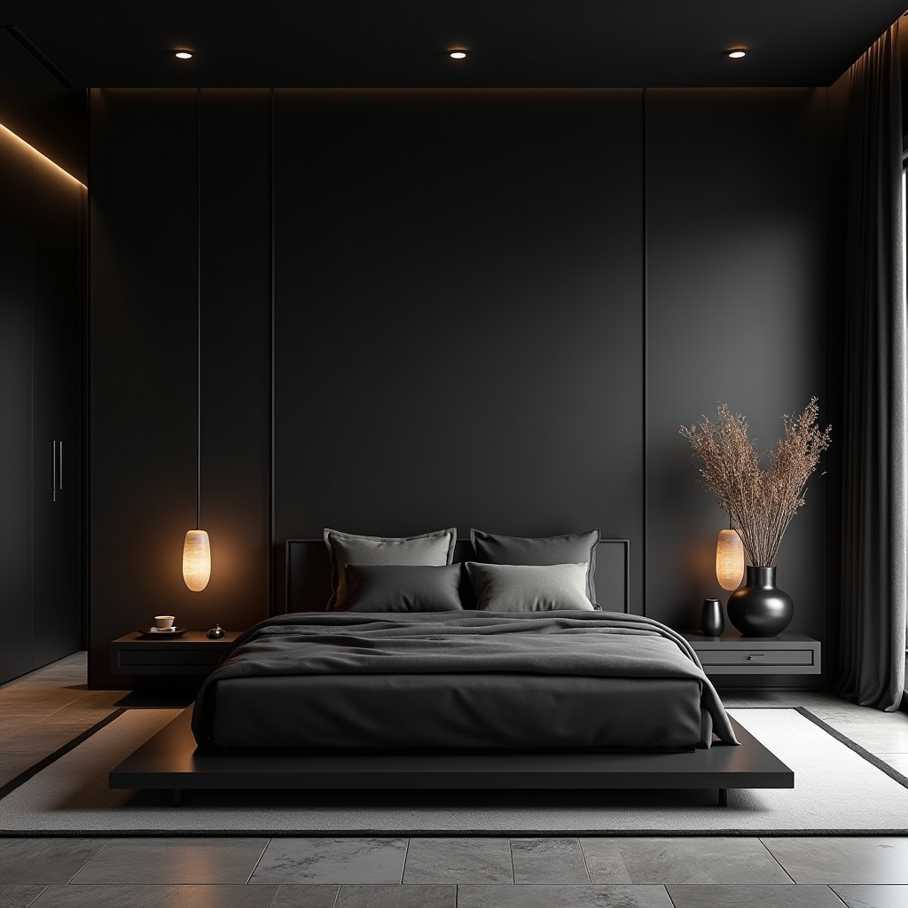 luxury black bedroom 27