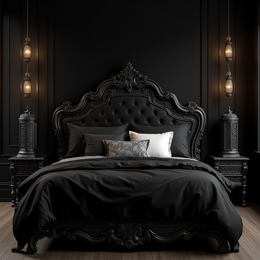 luxury black bedroom 38