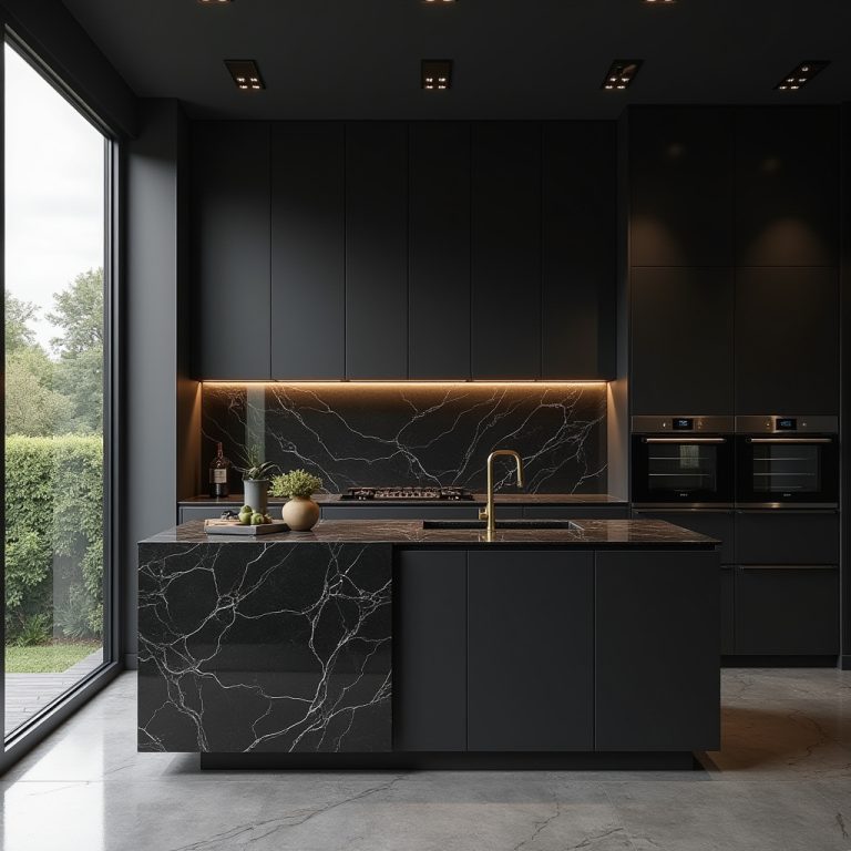 luxury black kitchen 1