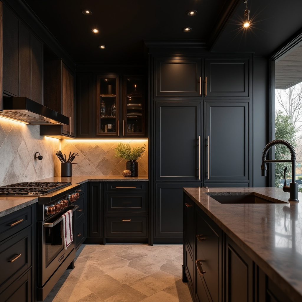 luxury black kitchen 12