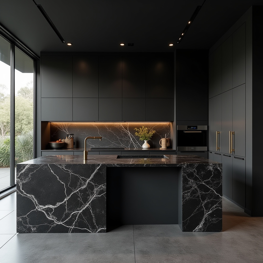 luxury black kitchen 2