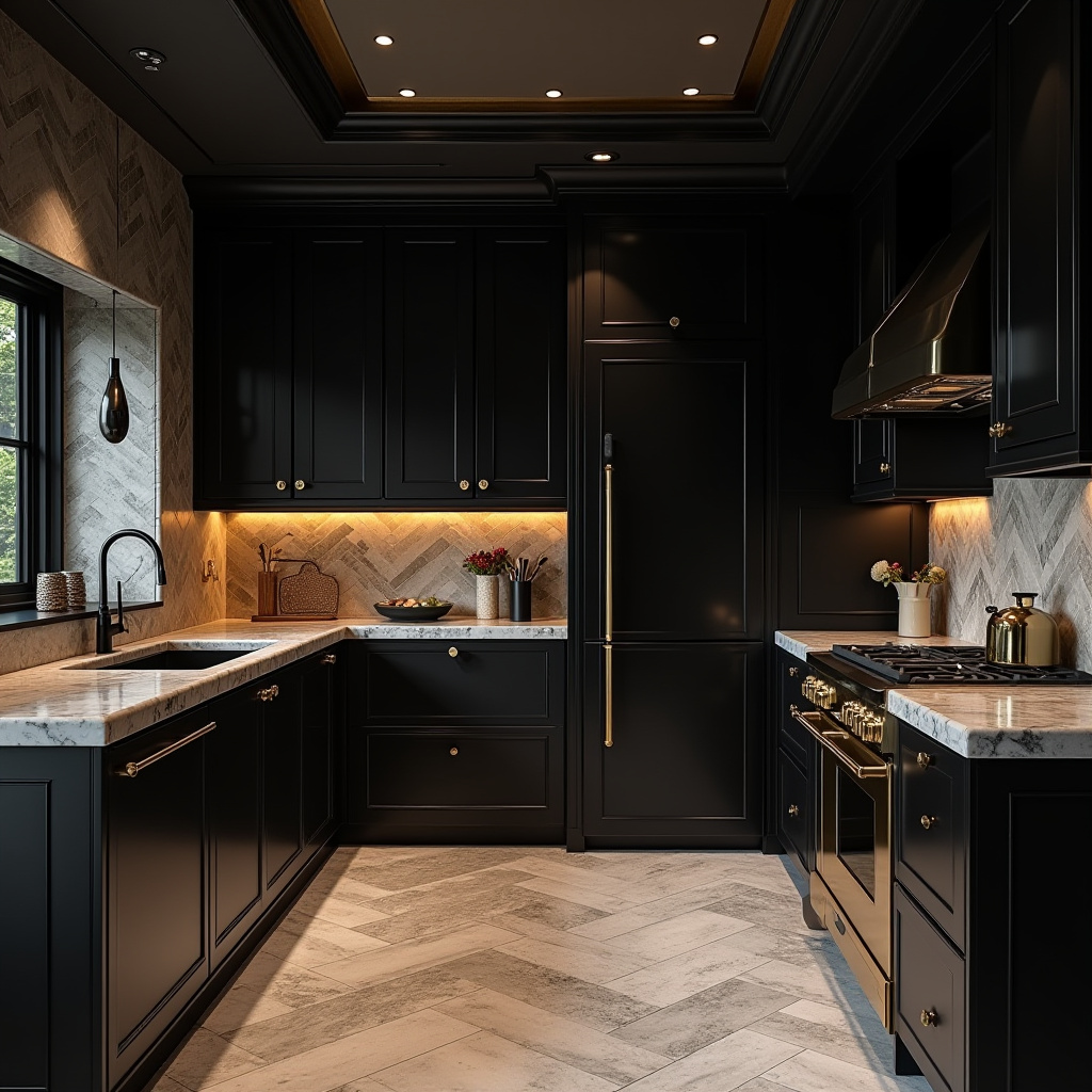 luxury black kitchen 22