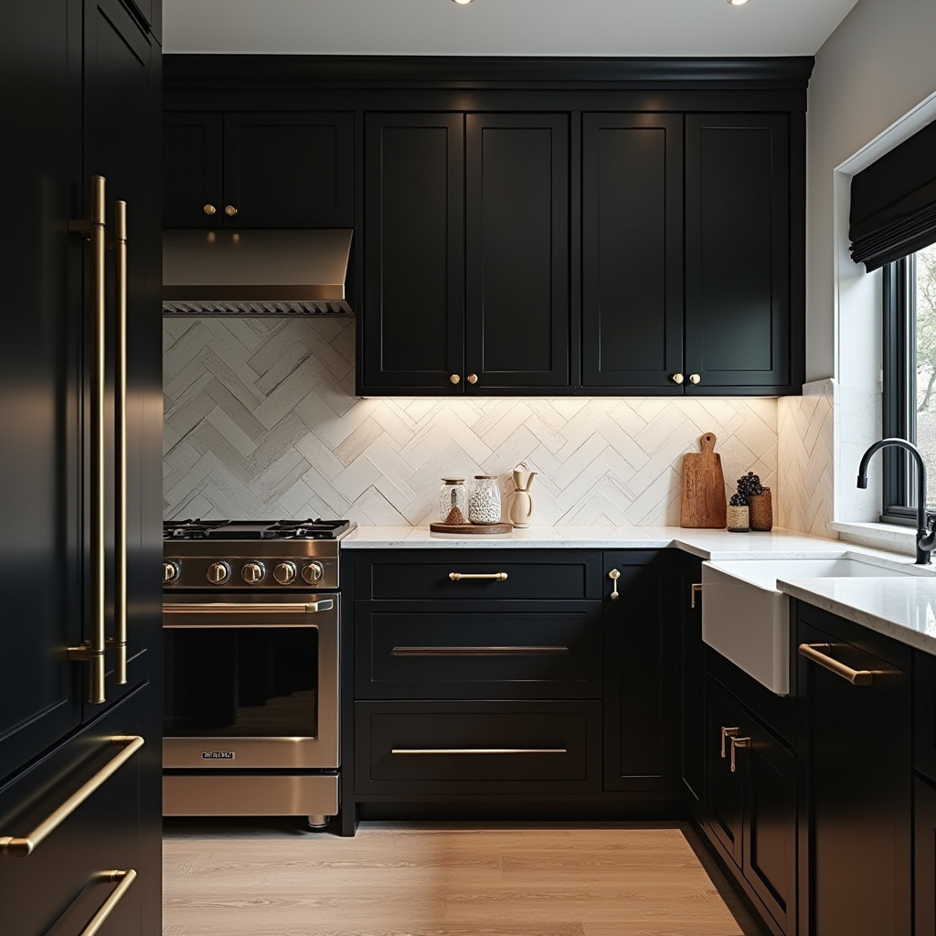 luxury black kitchen 29