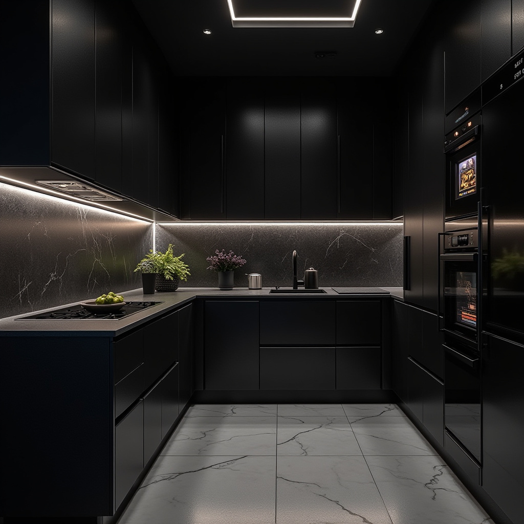 luxury black kitchen 37