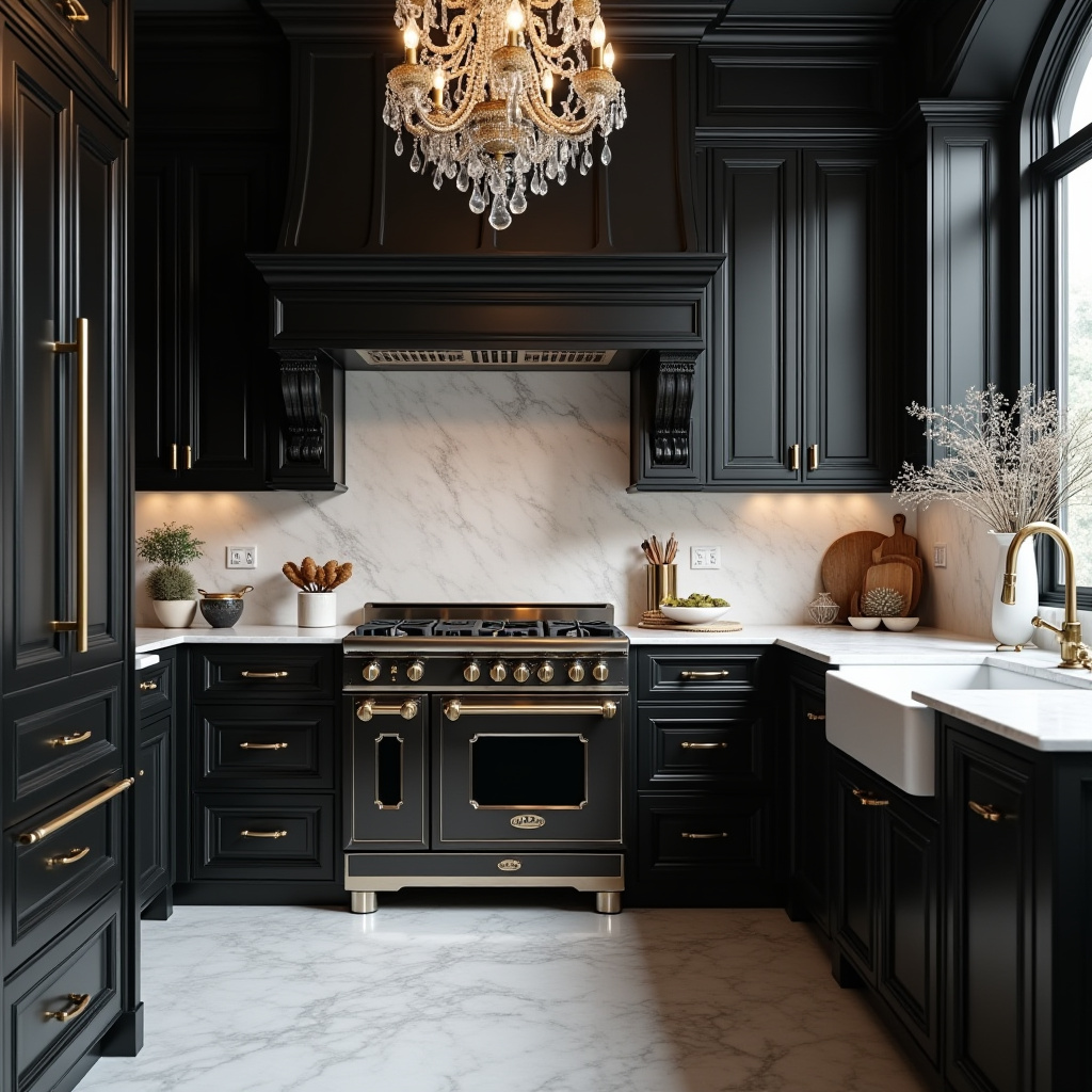 luxury black kitchen 39
