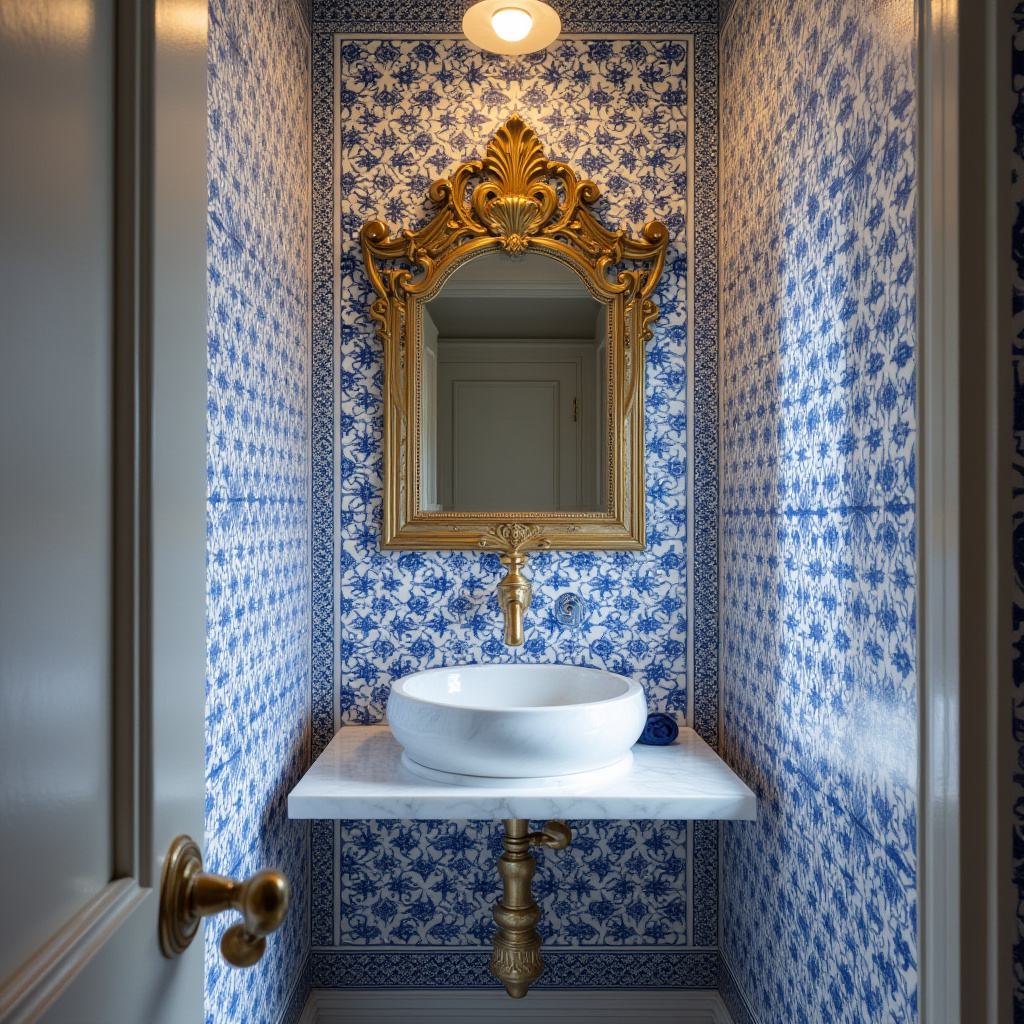luxury powder room ideas 15
