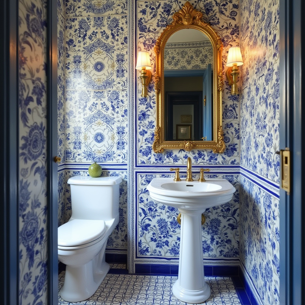 luxury powder room ideas 16