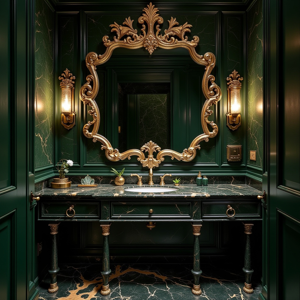 luxury powder room ideas 20