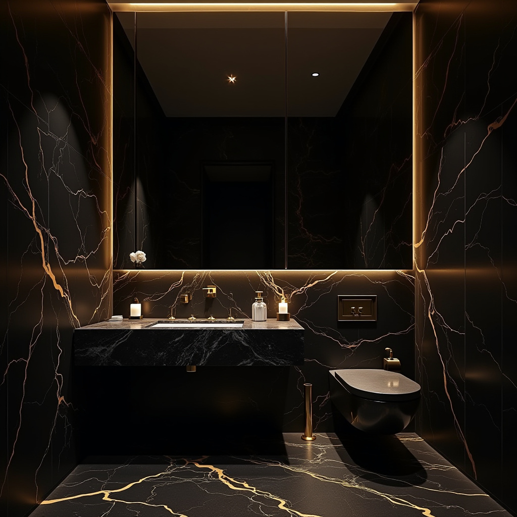 luxury powder room ideas 40