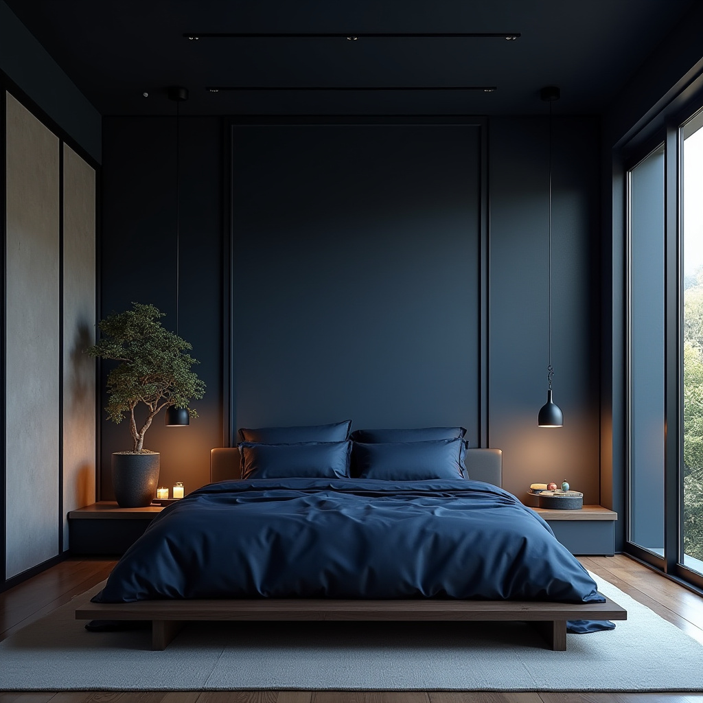 midnight blue bedroom 17
