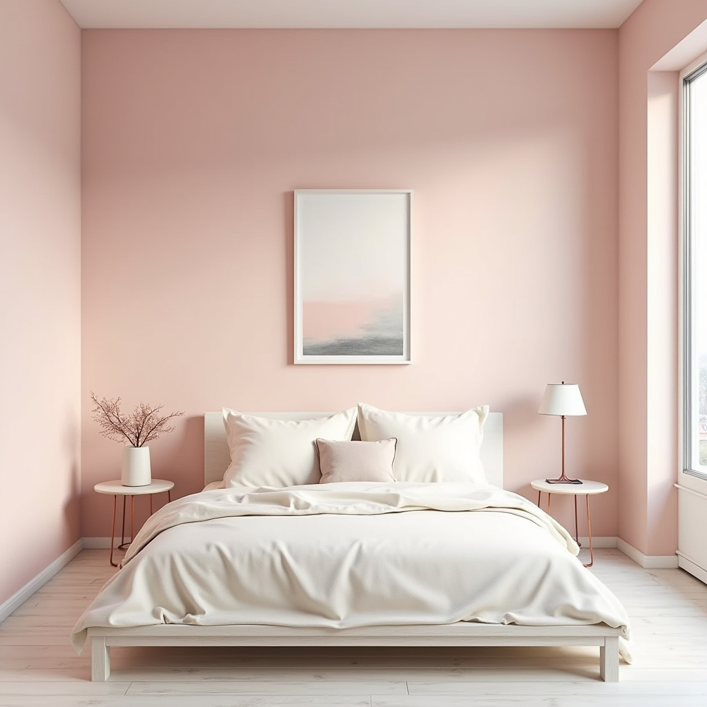 minimalist bedroom pink 1