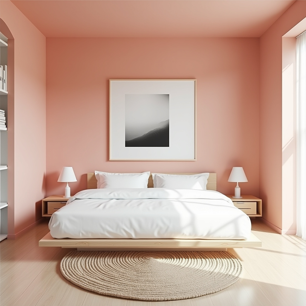 minimalist bedroom pink 10
