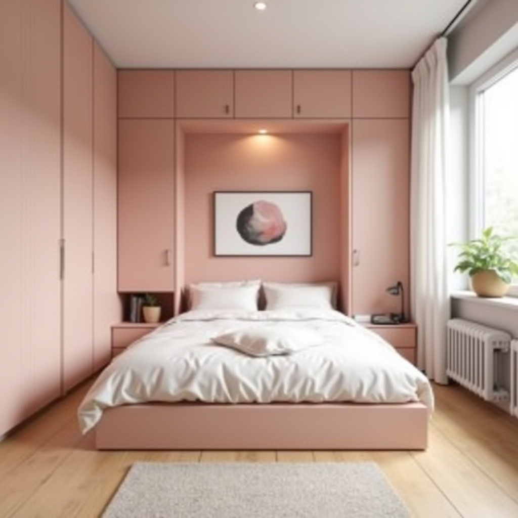 minimalist bedroom pink 13