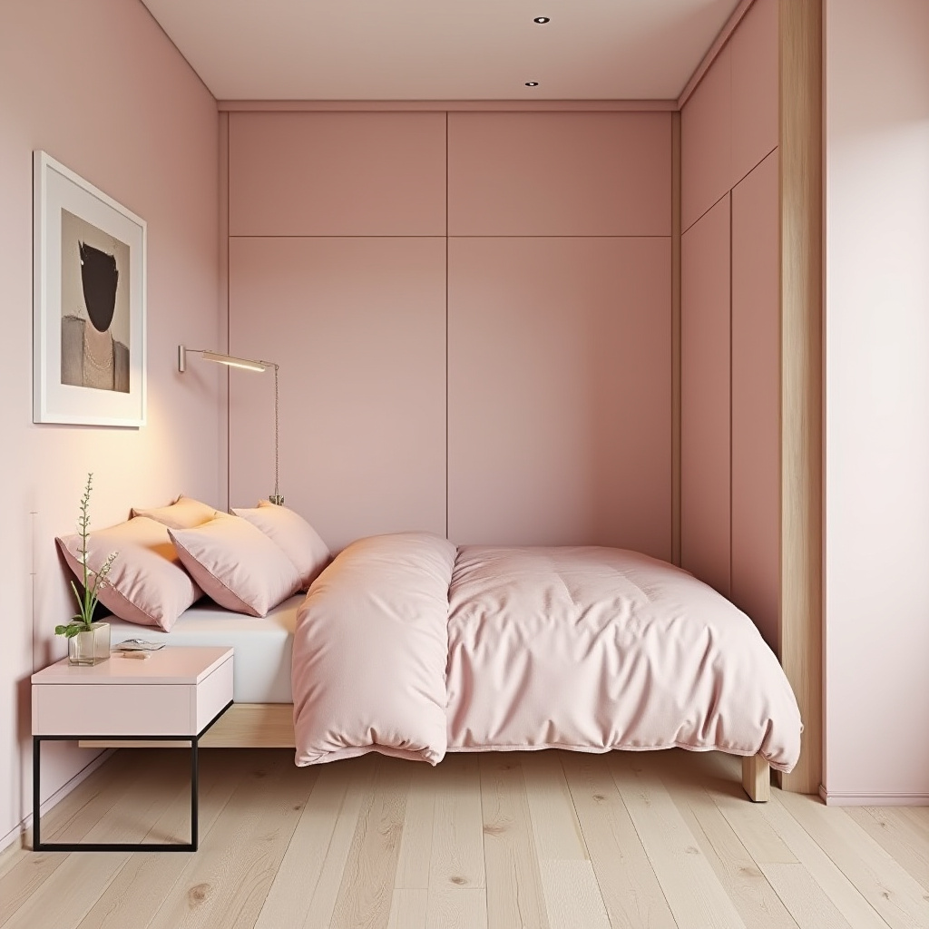 minimalist bedroom pink 14