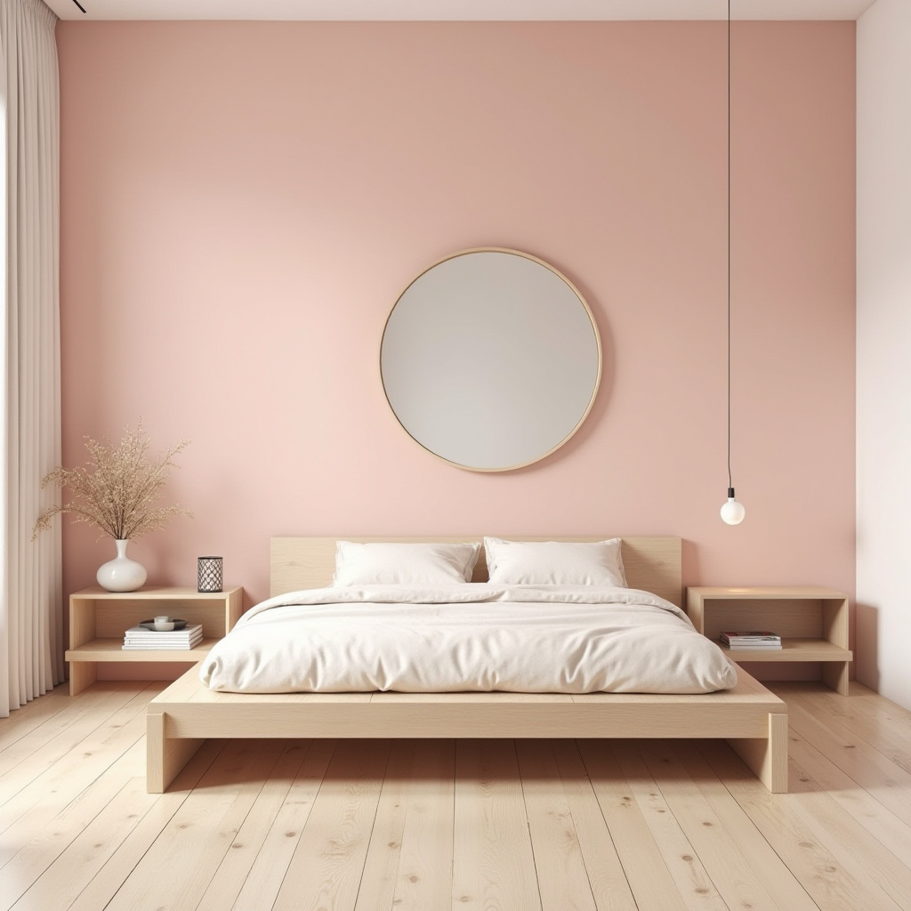 minimalist bedroom pink 16