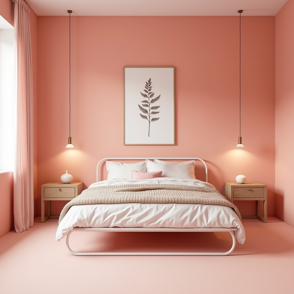 minimalist bedroom pink 17