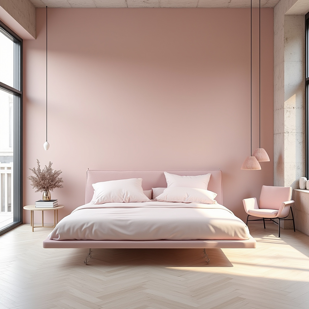 minimalist bedroom pink 19
