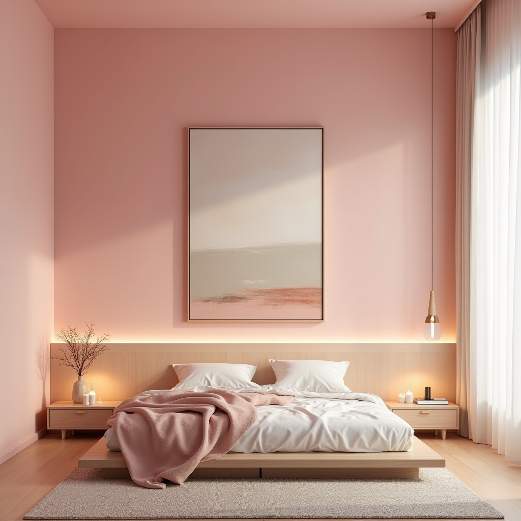 minimalist bedroom pink 22