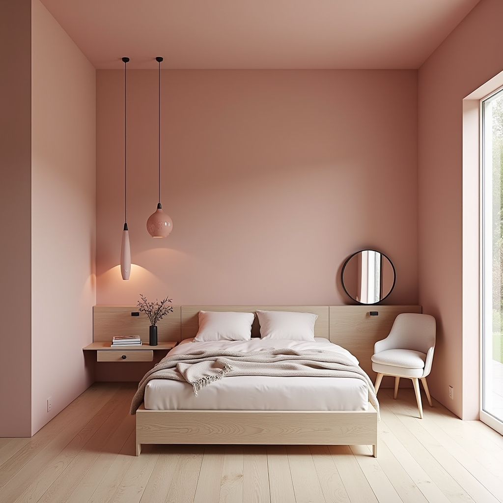 minimalist bedroom pink 23