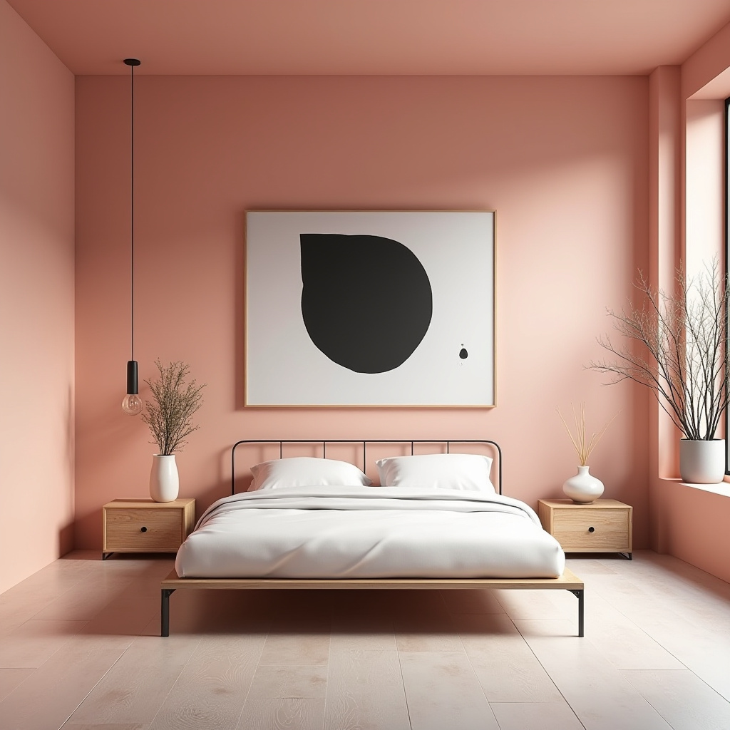 minimalist bedroom pink 25