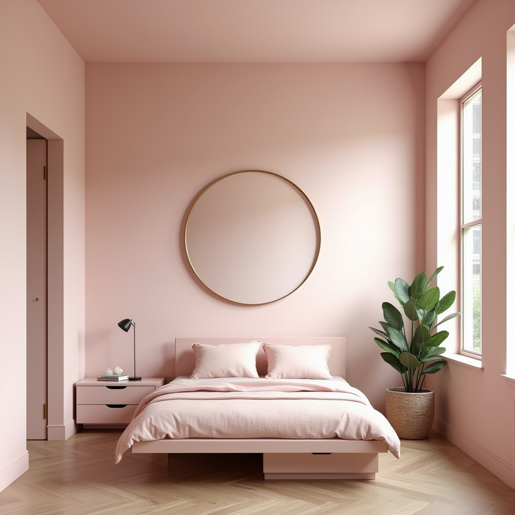 minimalist bedroom pink 3