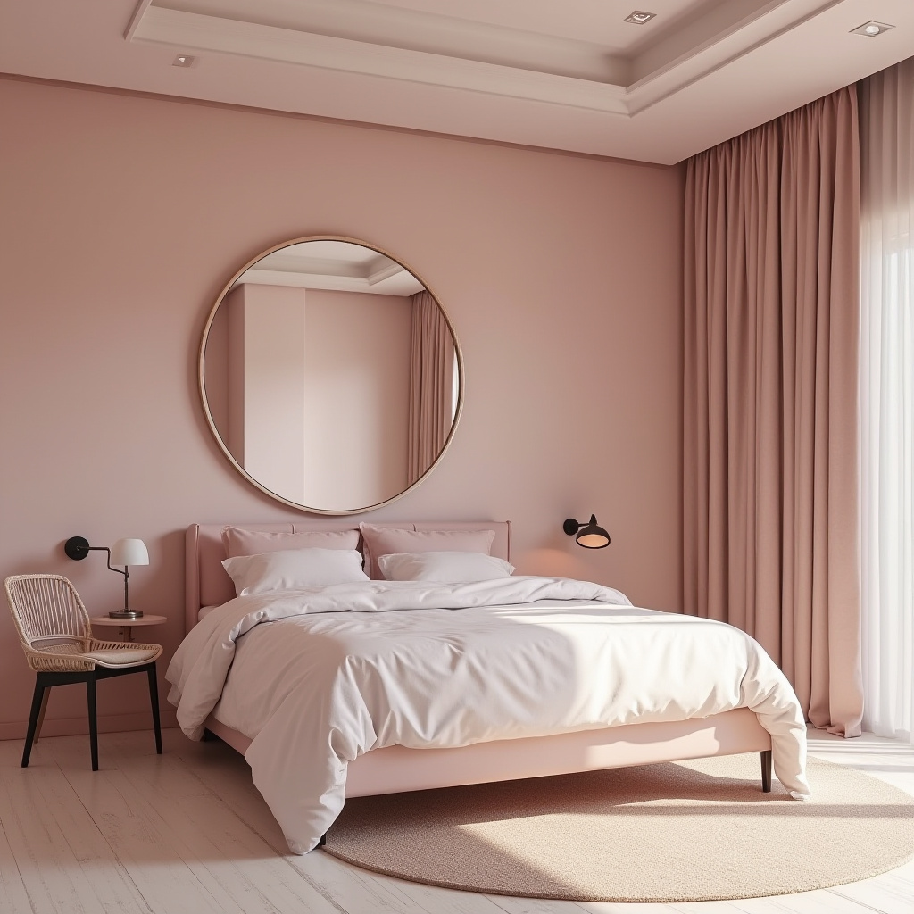 minimalist bedroom pink 34