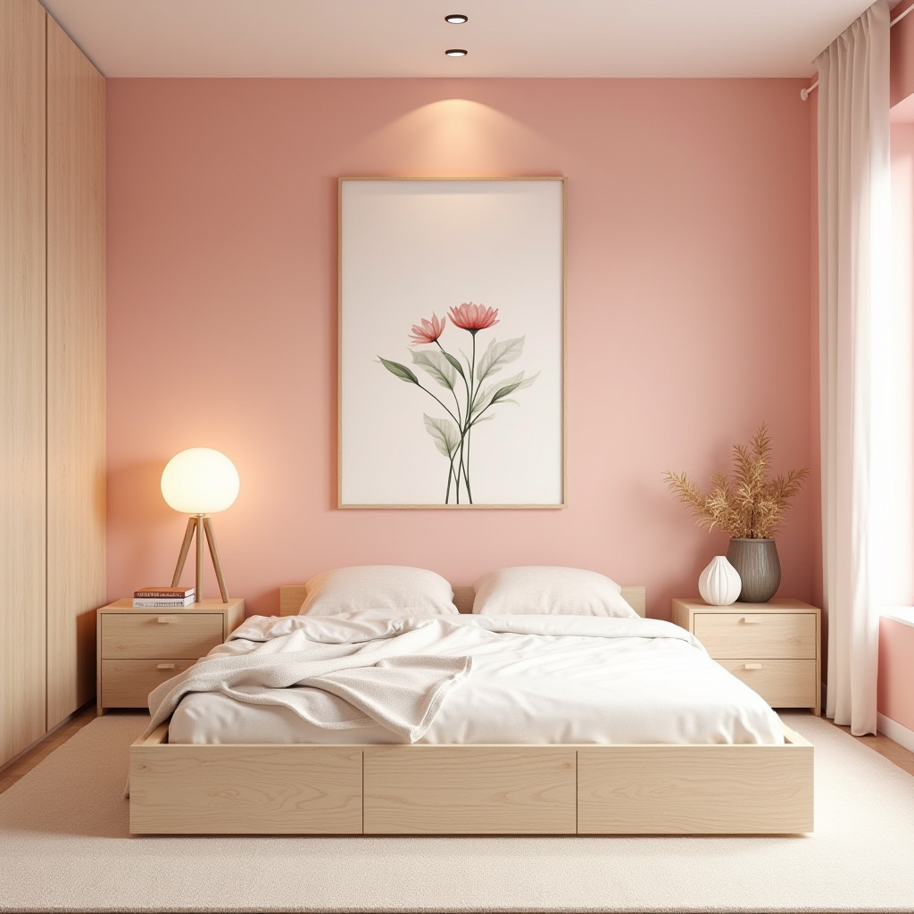 minimalist bedroom pink 38