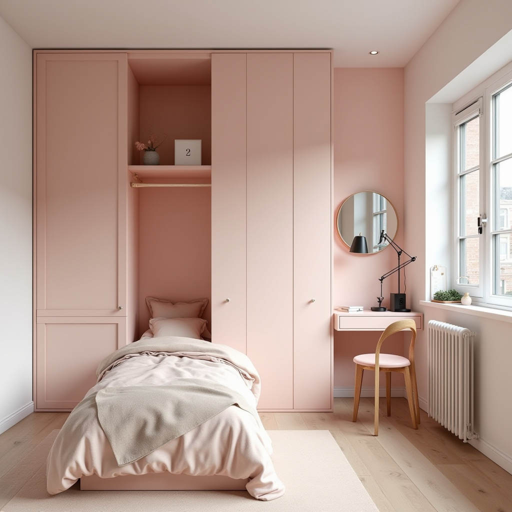minimalist bedroom pink 39