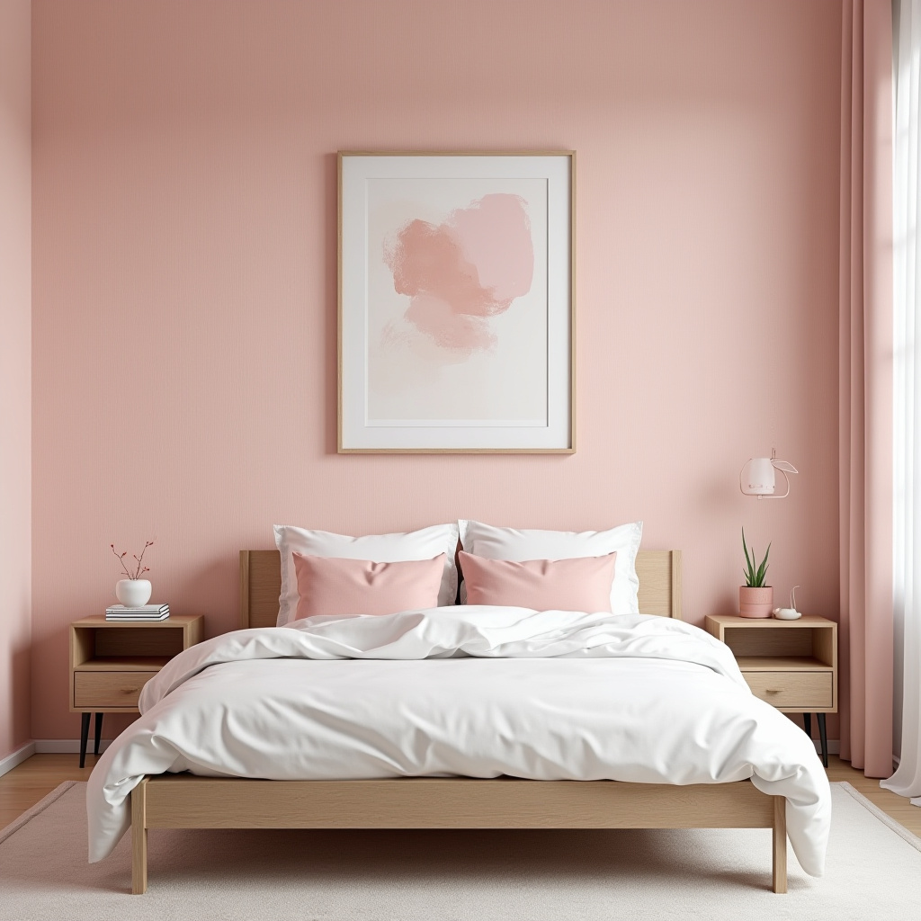 minimalist bedroom pink 5